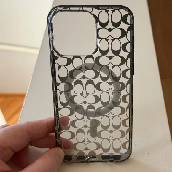 “COACH”iPhone 15 Pro Max phone case.(MagSafe,color-clear/black).Like new🤍🖤 - Picture 10 of 12